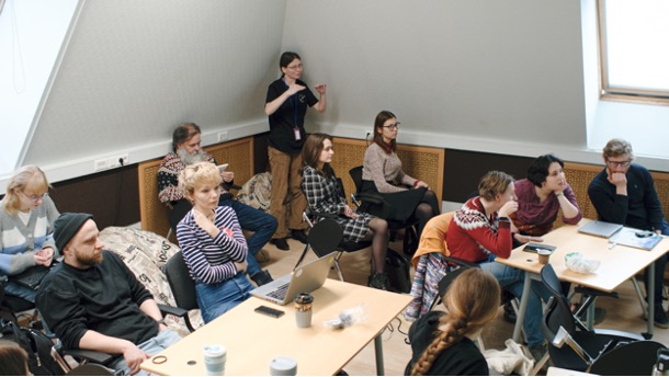 Иллюстрация к новости: Сотрудники лаборатории на (вне)очередной встрече Общества полевых лингвистов в Санкт-Петербурге